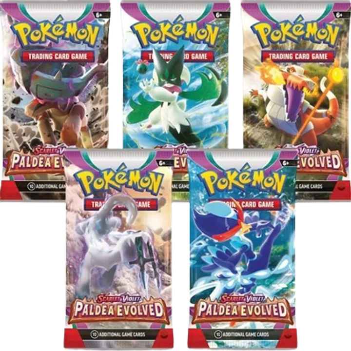 Paldea Evolved Booster Pack Art Bundle (Set of 5)