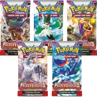 Paldea Evolved Booster Pack Art Bundle (Set of 5)