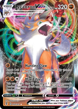 Lycanroc VMAX — Rare Holo VMAX variant