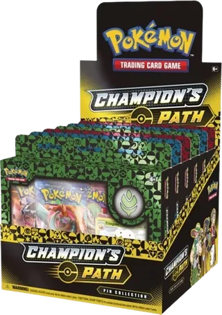 Champion's Path Pin Collection Display: Turffield, Hulbury, & Motostoke Gyms