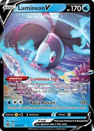 Lumineon V — Rare Holo V variant