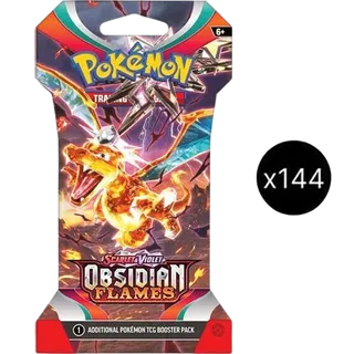 Obsidian Flames Sleeved Booster Pack Case