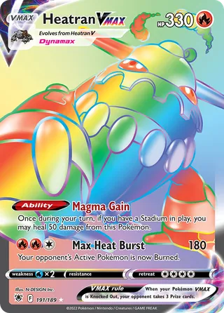 Heatran VMAX — Rare Rainbow variant