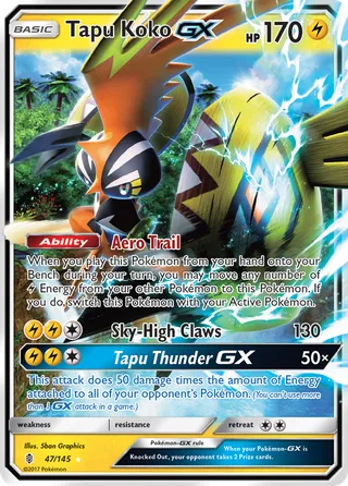 Tapu Koko-GX — Rare Holo GX variant