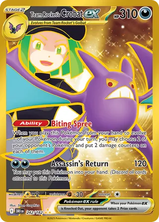 Team Rocket's Crobat ex — Hyper Rare variant