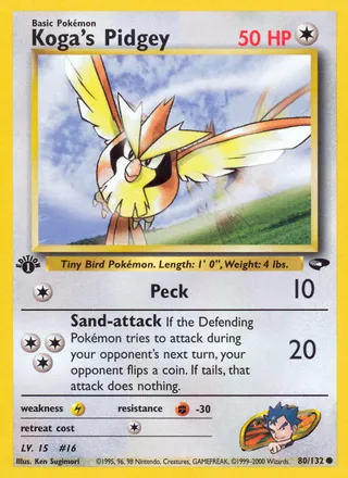 Koga's Pidgey — Common variant