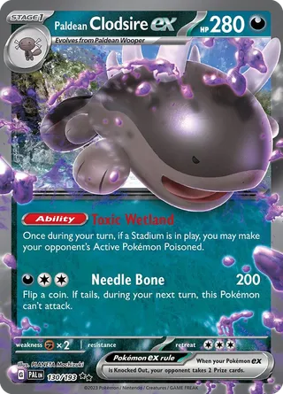 Paldean Clodsire ex — Double Rare variant