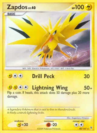 Zapdos — Rare variant