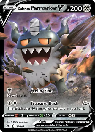 Galarian Perrserker V — Rare Holo V variant