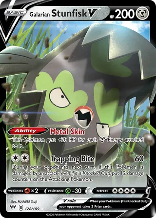 Galarian Stunfisk V — Rare Holo V variant