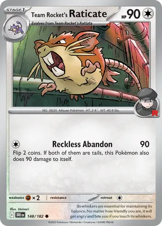Team Rocket's Raticate — Common variant