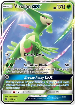 Virizion-GX — Rare Holo GX variant