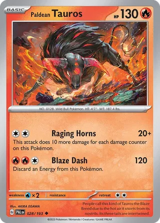 Paldean Tauros — Uncommon variant