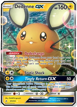 Dedenne-GX — Rare Holo GX variant