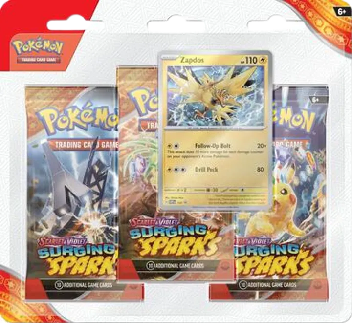 Surging Sparks 3-Pack Blisters - Zapdos