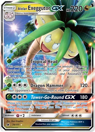 Alolan Exeggutor-GX — Rare Holo GX variant