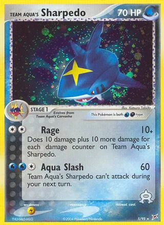 Team Aqua's Sharpedo — Rare Holo variant