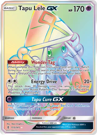 Tapu Lele-GX — Rare Rainbow variant