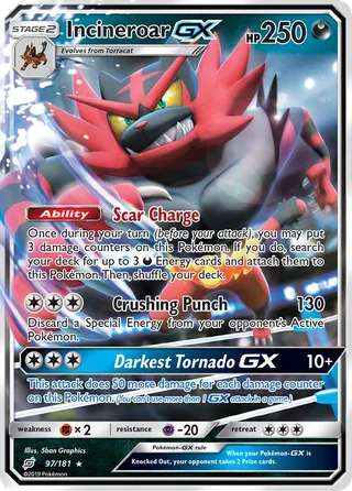 Incineroar-GX — Rare Holo GX variant