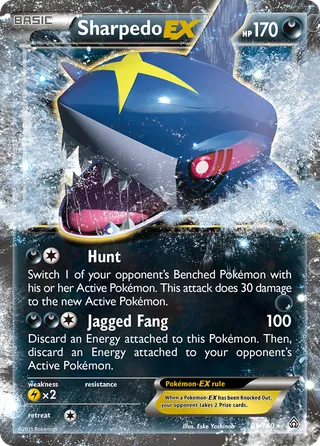 Sharpedo-EX — Rare Holo EX variant
