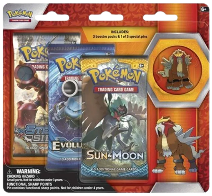 Legendary Beasts Collector Pin 3 Pack Blister (Entei)