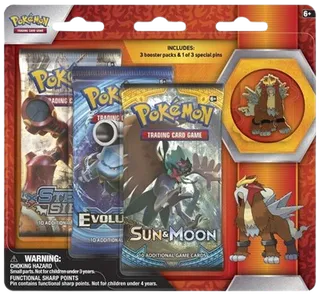 Legendary Beasts Collector Pin 3 Pack Blister (Entei)