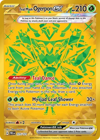 Teal Mask Ogerpon ex — Hyper Rare variant