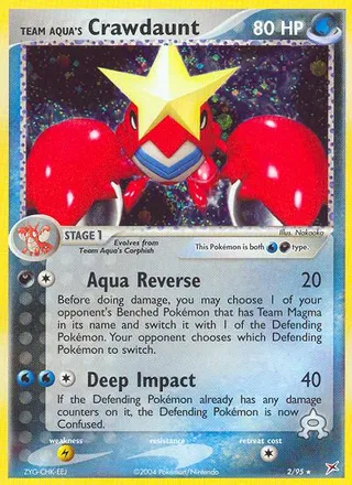 Team Aqua's Crawdaunt — Rare Holo variant