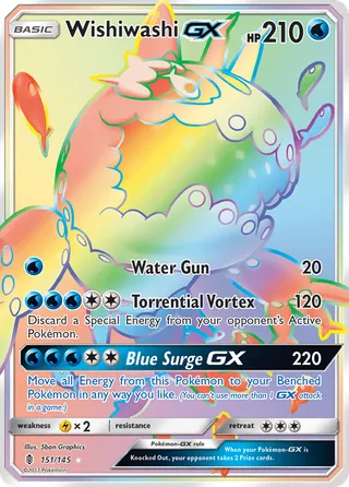 Wishiwashi-GX — Rare Rainbow variant