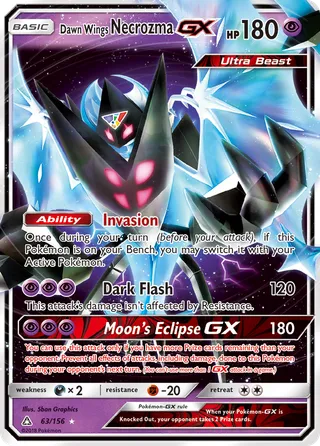 Dawn Wings Necrozma-GX — Rare Holo GX variant