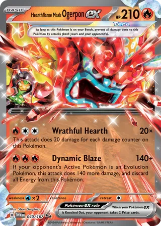 Hearthflame Mask Ogerpon ex — Double Rare variant