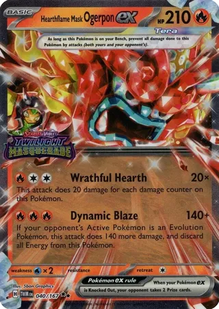 Hearthflame Mask Ogerpon ex — Double Rare variant