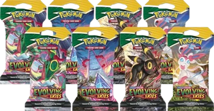 Evolving Skies Sleeved Booster Pack Bundle (Pack of 8)