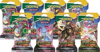 Evolving Skies Sleeved Booster Pack Bundle (Pack of 8)