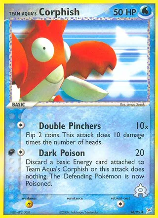 Team Aqua's Corphish — Uncommon variant