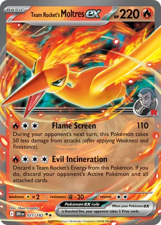 Team Rocket's Moltres ex — Double Rare variant