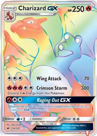 Charizard-GX — Rare Rainbow variant