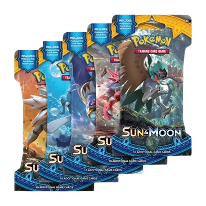 Sun & Moon Sleeved Booster Pack Art Bundle (Set of 5)
