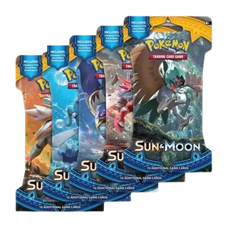 Sun & Moon Sleeved Booster Pack Art Bundle (Set of 5)