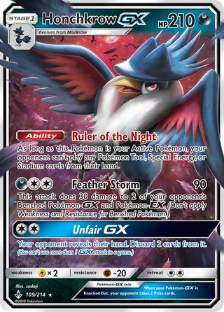 Honchkrow-GX — Rare Holo GX variant