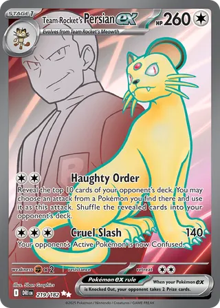 Team Rocket's Persian ex — Ultra Rare variant