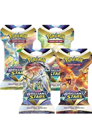 Brilliant Stars Sleeved Booster Pack Art Bundle (Set of 4)