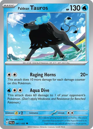 Paldean Tauros — Uncommon variant