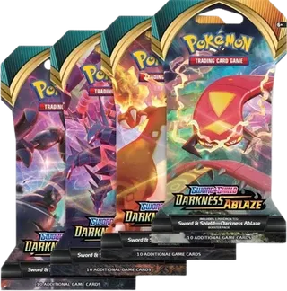 Darkness Ablaze Sleeved Booster Pack Art Bundle (Set of 4)