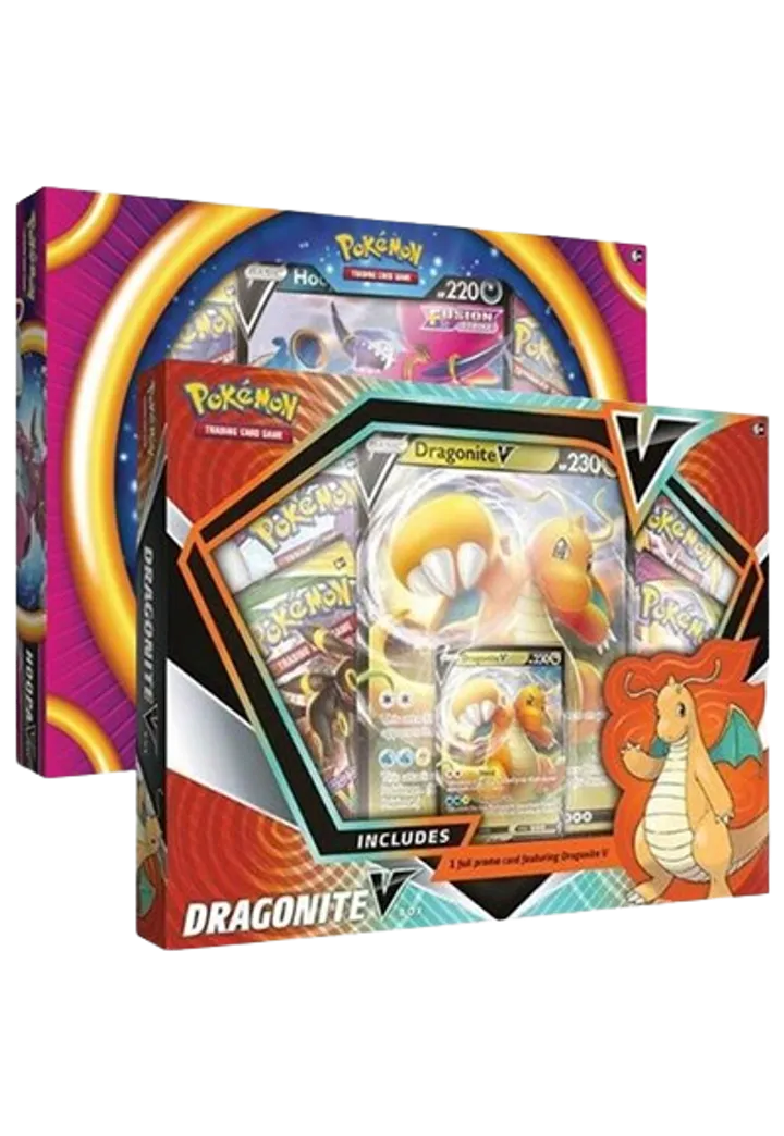 Fusion Strike Hoopa V Box / Dragonite V Box (Set of 2)