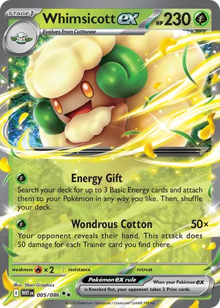 Whimsicott ex — Double Rare variant