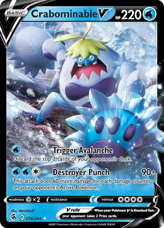 Crabominable V — Rare Holo V variant