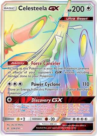 Celesteela-GX — Rare Rainbow variant