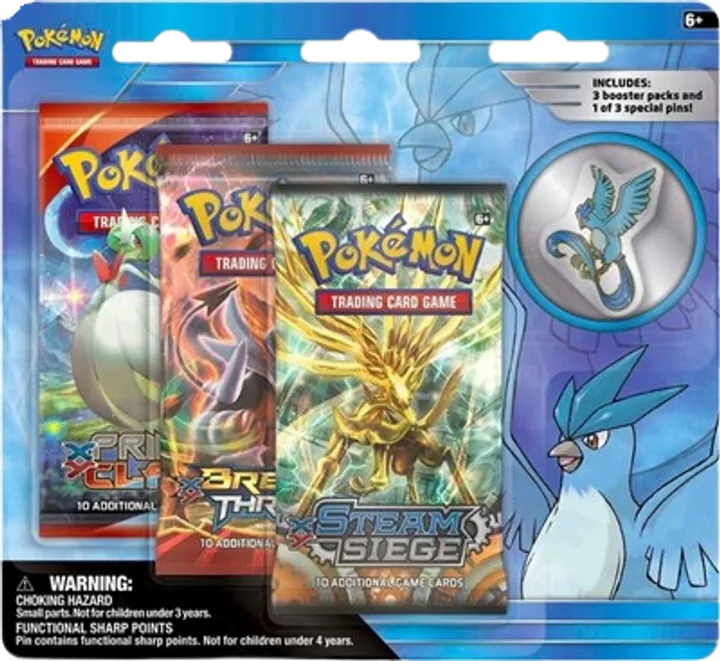 Legendary Birds Pin 3 Pack Blister (Articuno Pin)