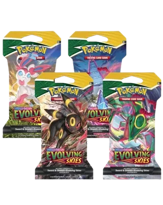 Evolving Skies Sleeved Booster Pack Art Bundle (Set of 4)